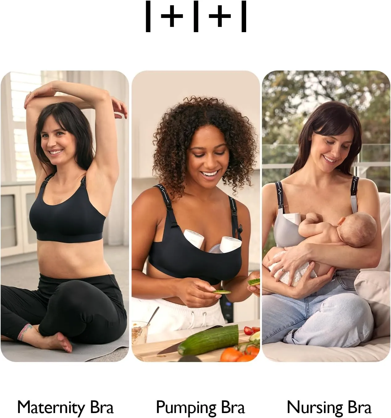 Momcozy Pumping Bra for Wearable Breast Pump, Nursing & Pumping Bra in One, Hands Free Pump Bra Suitable for M5, S12 Pro, etc