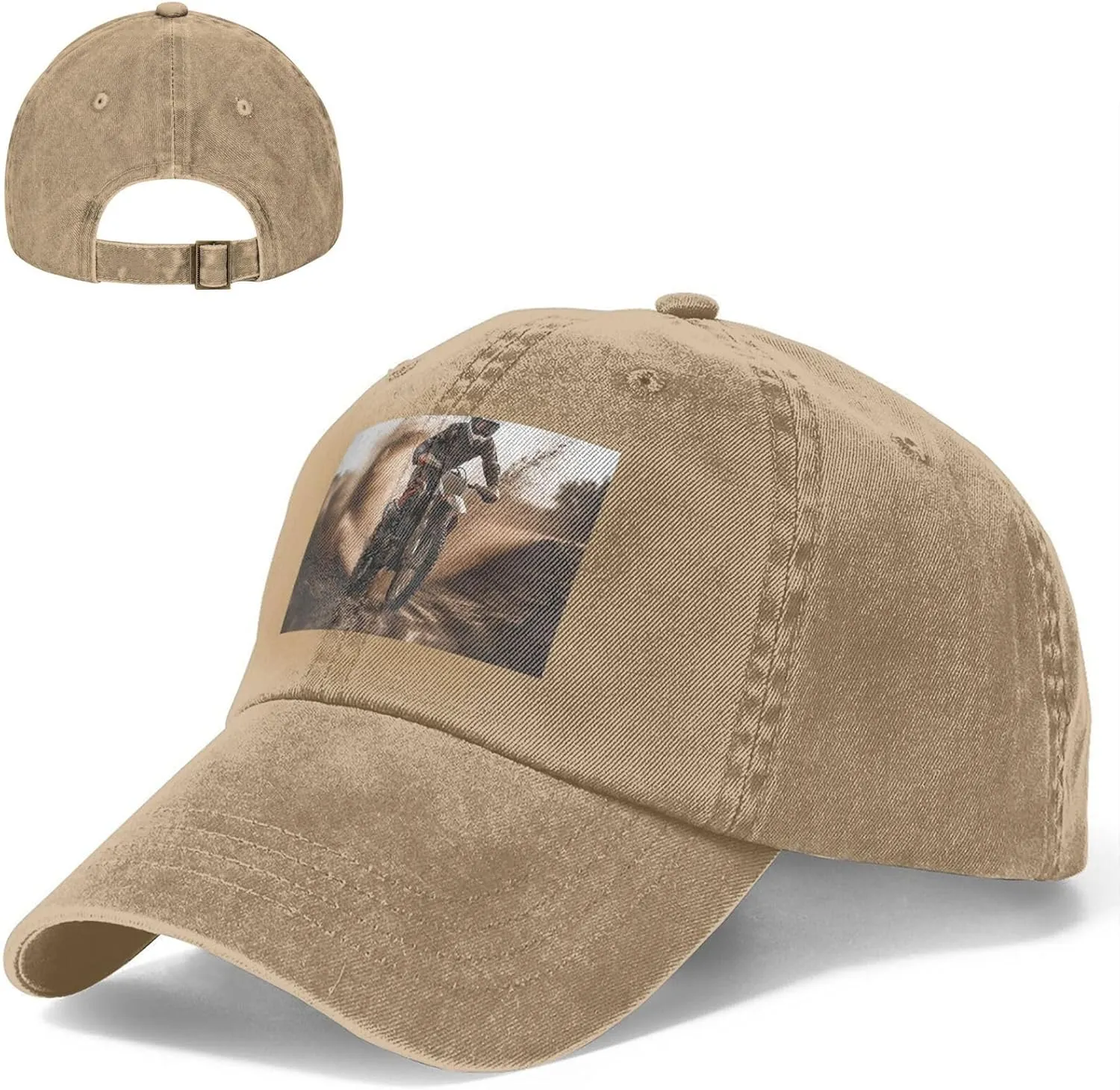 Motocross Unisex Baseball Cap Breathable Cotton Trucker Hat Classic Denim Dad Hat Summer Sun Hat