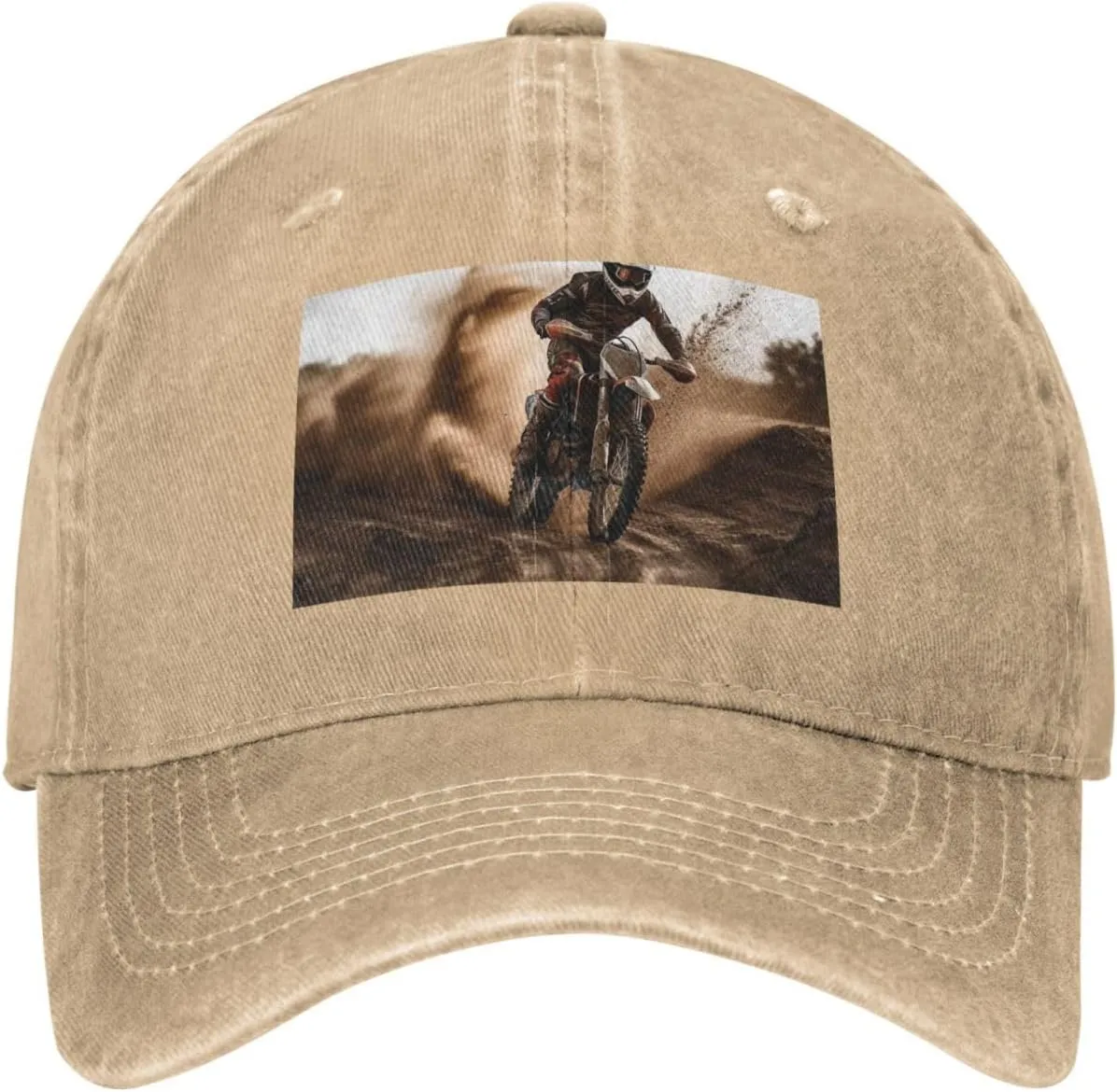 Motocross Unisex Baseball Cap Breathable Cotton Trucker Hat Classic Denim Dad Hat Summer Sun Hat
