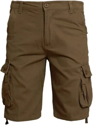Muscularfit Men's Hiking Cargo Shorts Quick Dry Lightweight Breathable Cotton Shorts Outdoor Workout Casual Short Pants