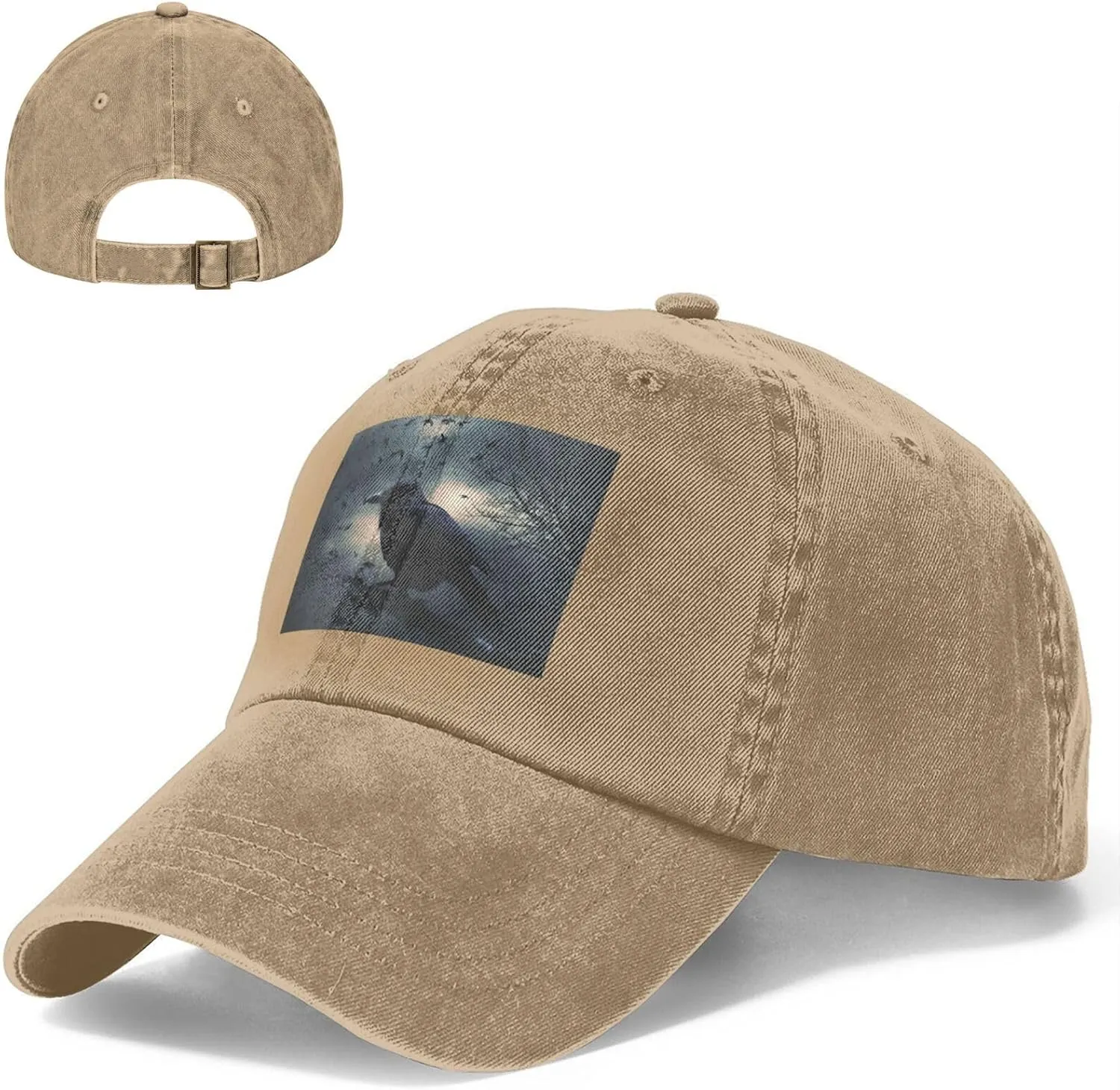 Night Crow Unisex Baseball Cap Breathable Cotton Trucker Hat Classic Denim Dad Hat Summer Sun Hat