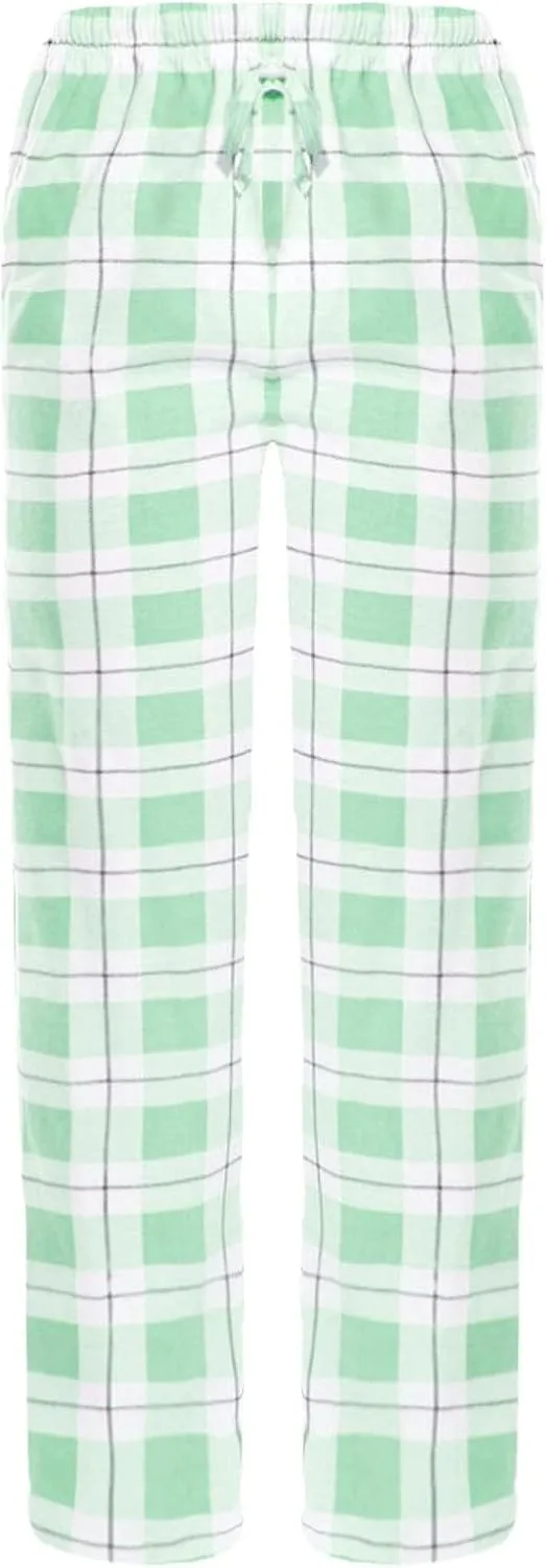 Pajamas Pants for Women Plaid Elastic Waist Sleepwear Pajama Bottom Pants Casual Sleep Lounge Pants