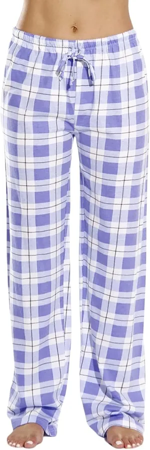 Pajamas Pants for Women Plaid Elastic Waist Sleepwear Pajama Bottom Pants Casual Sleep Lounge Pants