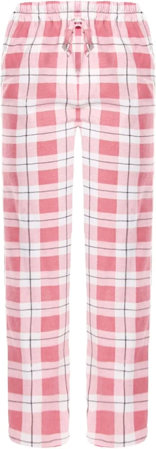 Pajamas Pants for Women Plaid Elastic Waist Sleepwear Pajama Bottom Pants Casual Sleep Lounge Pants