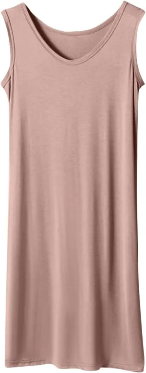 Plus Size Tank Dresses for Women Summer Casual Sleeveless V Neck Nightgowns Sleepshirts Soft Comfy Sleepwear Nightdress