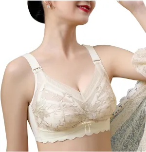 Push up Bras for Women No Underwire Full Coverage Floral Lace Liftup Bralettes Sexy Elegant Thin Summer Everyday Bras