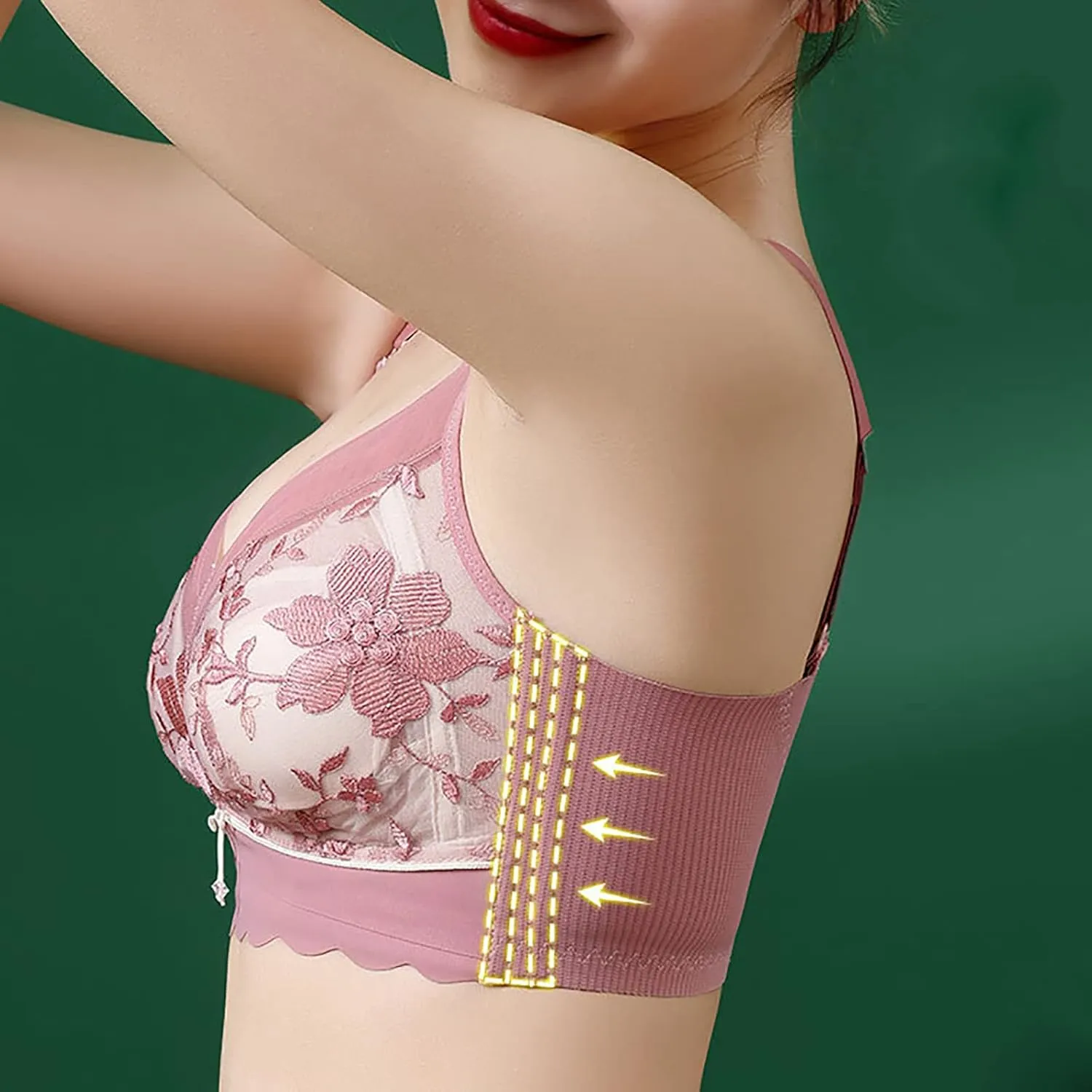 Push up Bras for Women No Underwire Full Coverage Floral Lace Liftup Bralettes Sexy Elegant Thin Summer Everyday Bras