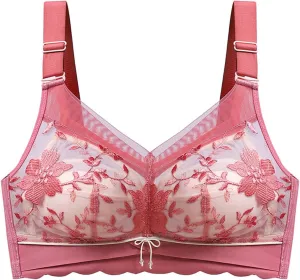 Push up Bras for Women No Underwire Full Coverage Floral Lace Liftup Bralettes Sexy Elegant Thin Summer Everyday Bras