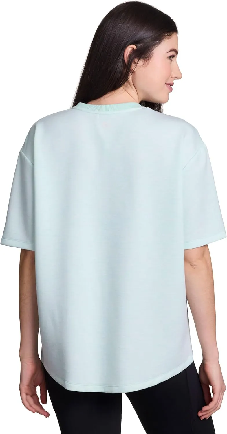 RBX Oversized T-Shirt for Women, Luxe Athleisure Fabric Loungewear Short Sleeve Workout Top with Plus Sizes