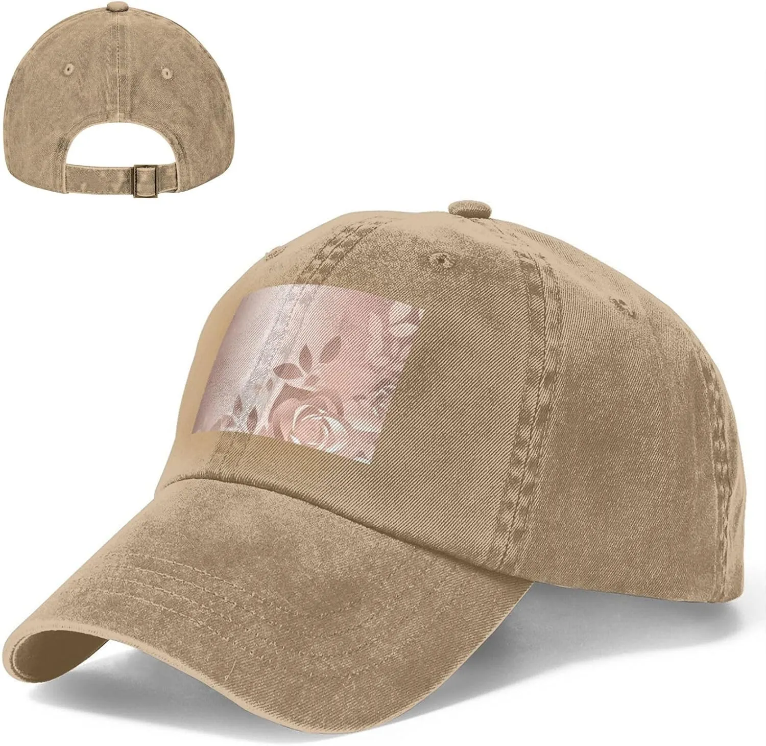 Rose Gold Wallpaper Unisex Baseball Cap Breathable Cotton Trucker Hat Classic Denim Dad Hat Summer Sun Hat