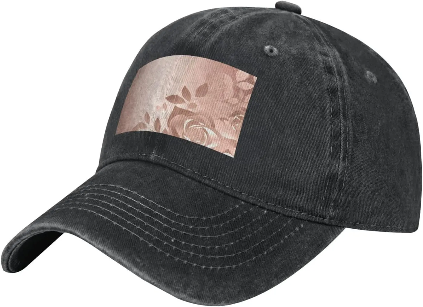 Rose Gold Wallpaper Unisex Baseball Cap Breathable Cotton Trucker Hat Classic Denim Dad Hat Summer Sun Hat