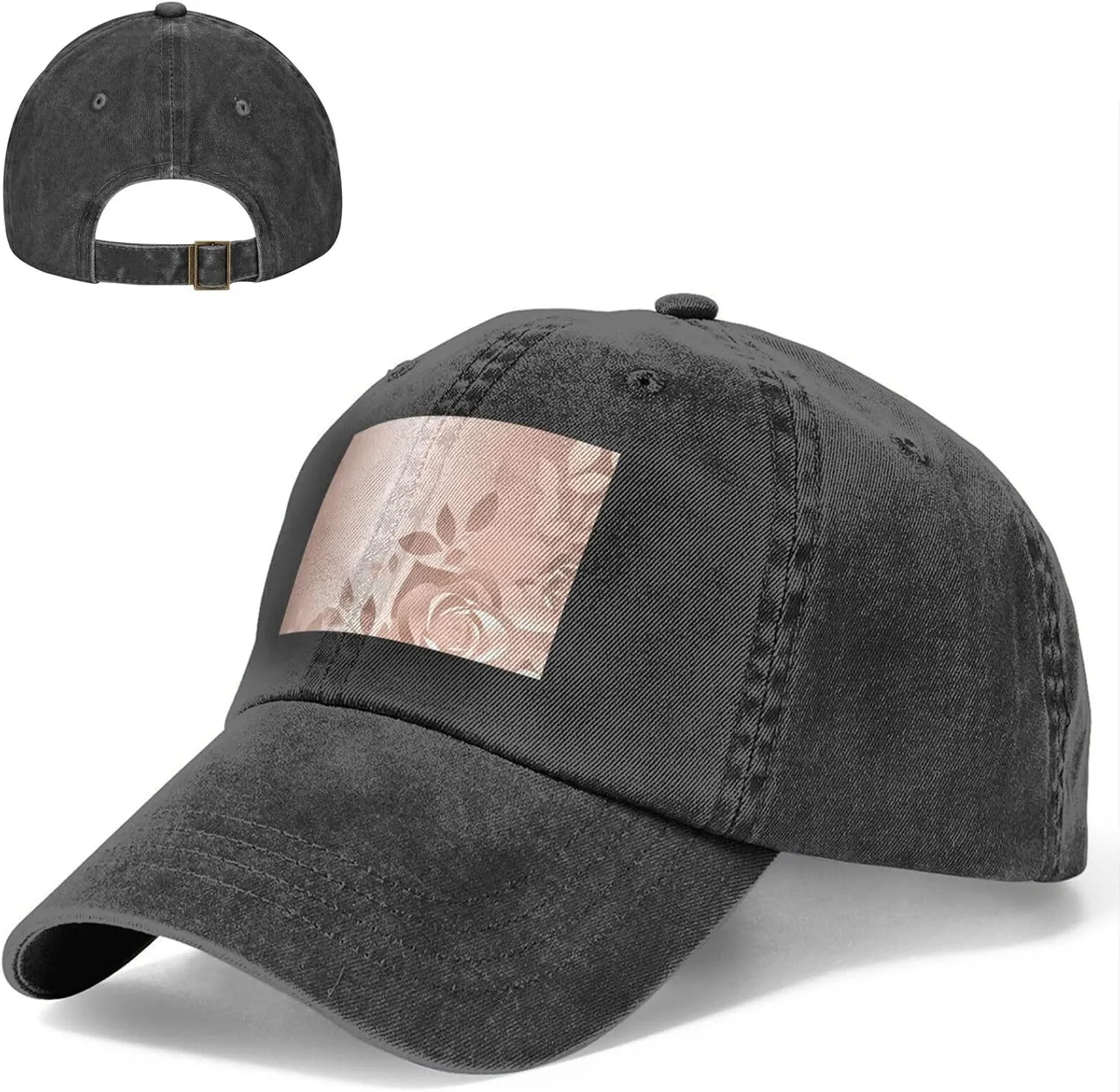 Rose Gold Wallpaper Unisex Baseball Cap Breathable Cotton Trucker Hat Classic Denim Dad Hat Summer Sun Hat