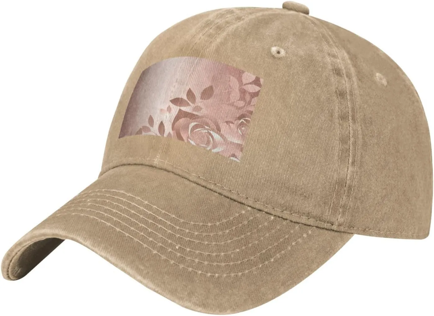 Rose Gold Wallpaper Unisex Baseball Cap Breathable Cotton Trucker Hat Classic Denim Dad Hat Summer Sun Hat