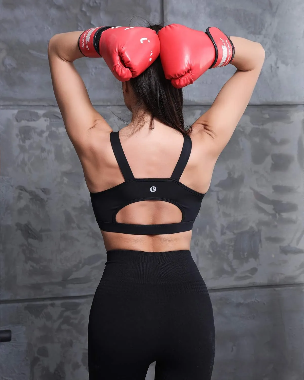 RUNNING GIRL High Impact Sports Bras for Women,Racerback Running Bra Workout Crop Tank Tops Longline Sports Bra Push up