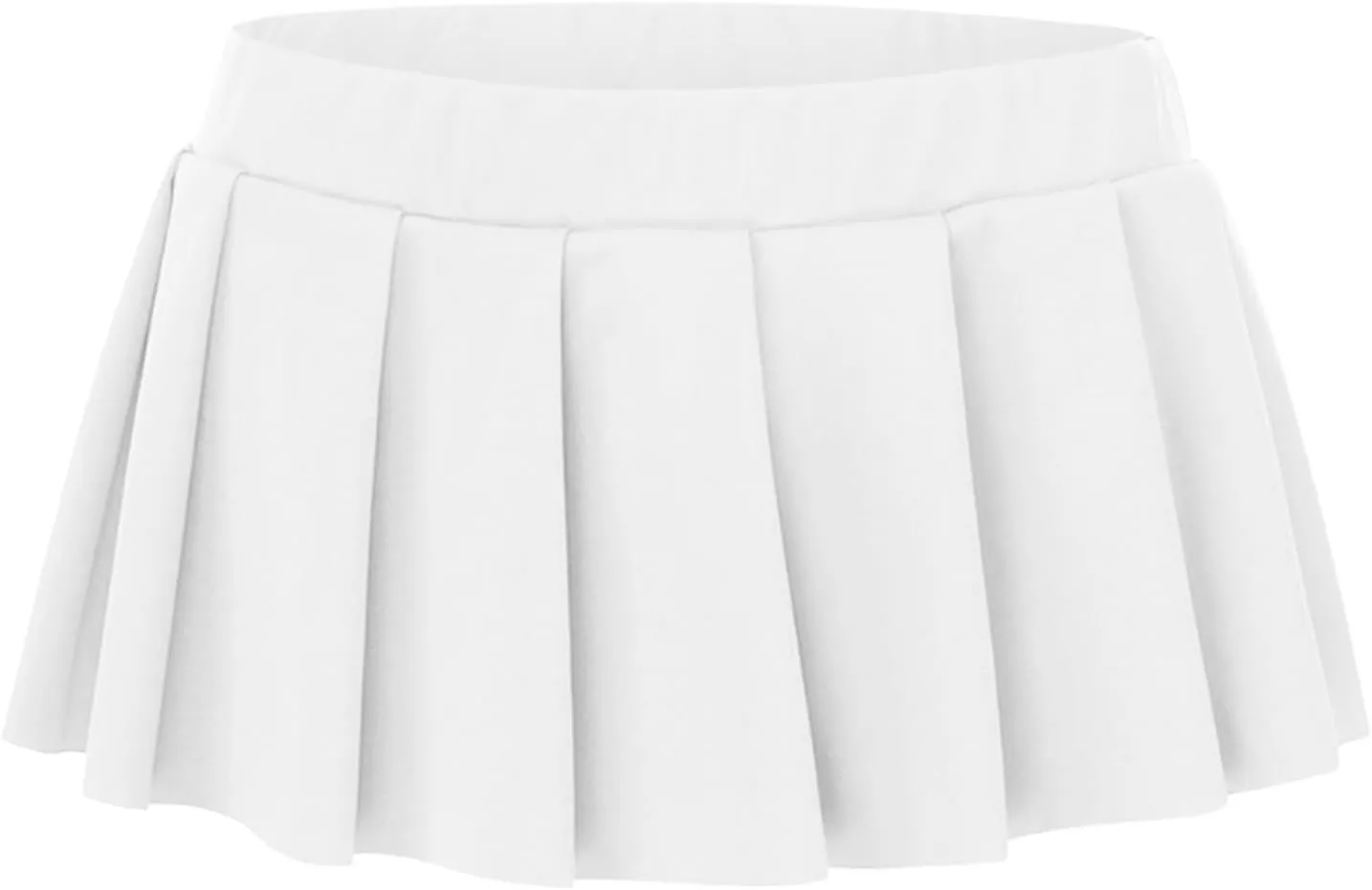 school girl outfit lingerie Women Pleated Mini Skirt Role Play Solid Lingerie Skirts Mesh Costume Roleplay Uniform Plaid Mini Skirt lingerie for women White Small