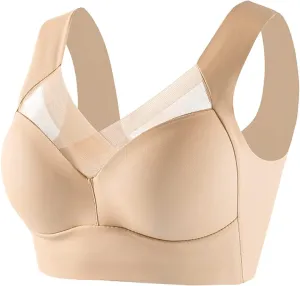 Seamless Bras for Women Sleep Leisure Sports Yoga Bra Padded Wireless Thin Soft Comfy Pullover Tops Plus Size