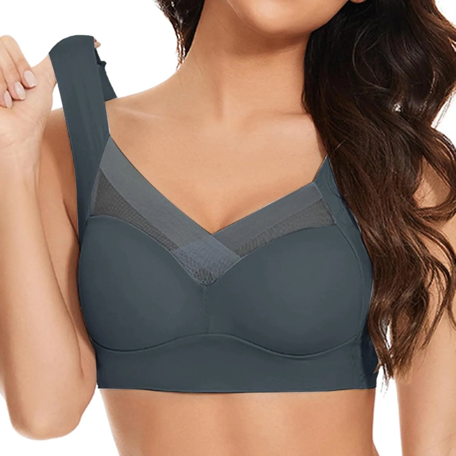 Seamless Bras for Women Sleep Leisure Sports Yoga Bra Padded Wireless Thin Soft Comfy Pullover Tops Plus Size