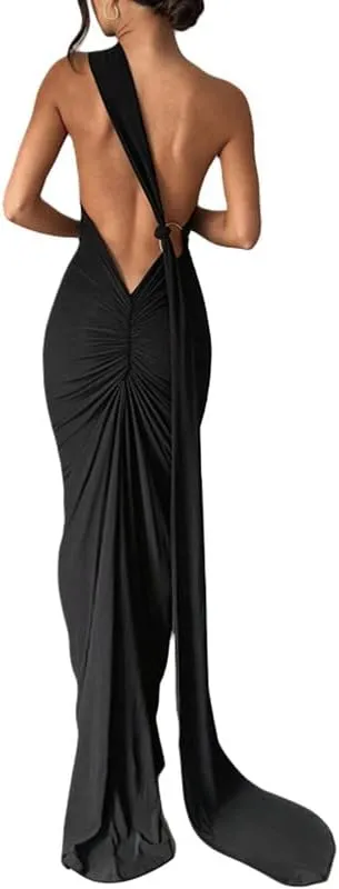 Sexy Tie Dye Print Tank Dress Slim Fit Split Long Dress in Cotton Sleeveless Dress Elegant Night Party Dress Summer Wear