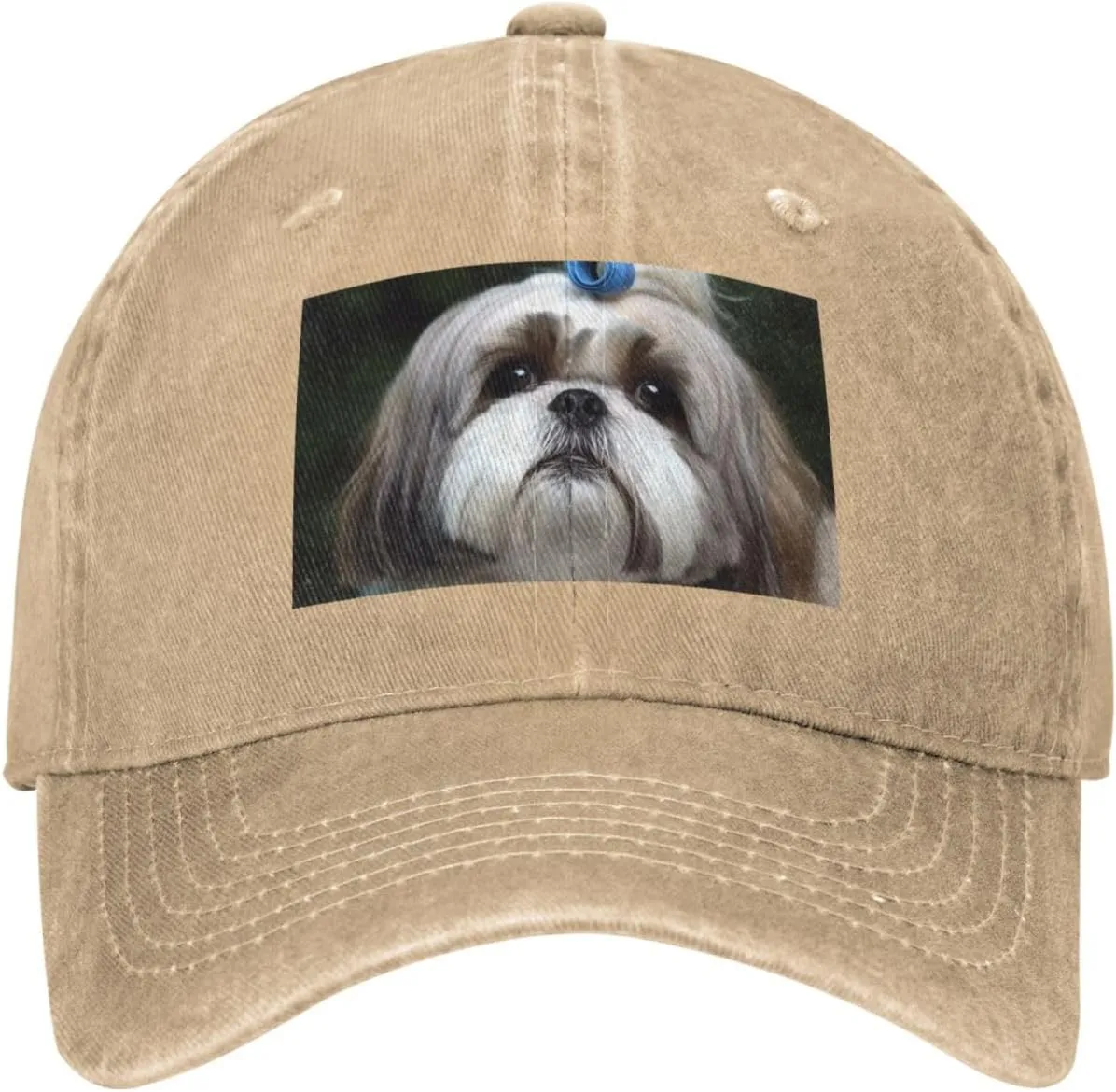 Shih Tzu Dog Unisex Baseball Cap Breathable Cotton Trucker Hat Classic Denim Dad Hat Summer Sun Hat