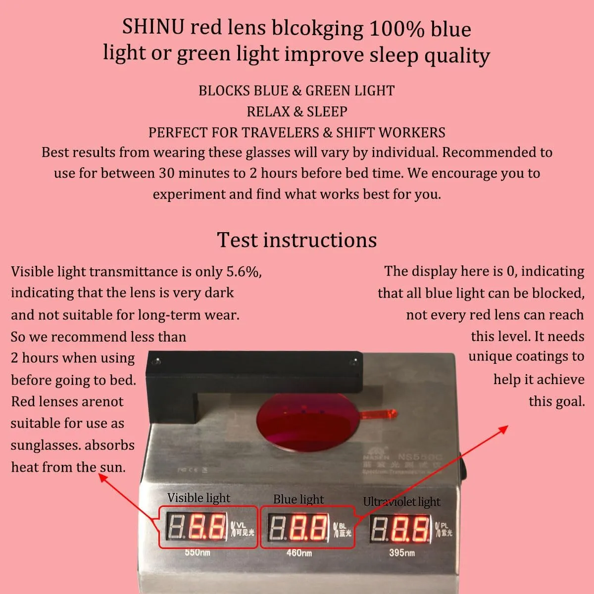 SHINU Women’s Glasses Computer Glasses Light Blue Eyeglasses 99% Blocking for Game Long Time Jobs