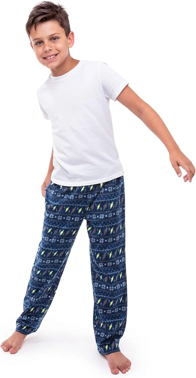 Sleep On It Boys Pajama Pants 3-Pack Soft Lightweight Sleepwear Bottoms with Elastic Waist Kids Lounge Pants for Boys