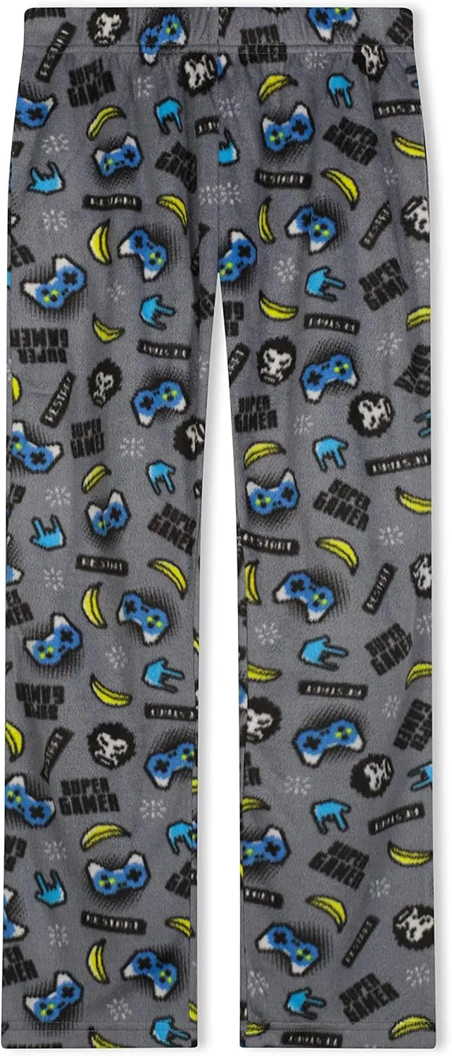 Sleep On It Boys Pajama Pants 3-Pack Soft Lightweight Sleepwear Bottoms with Elastic Waist Kids Lounge Pants for Boys