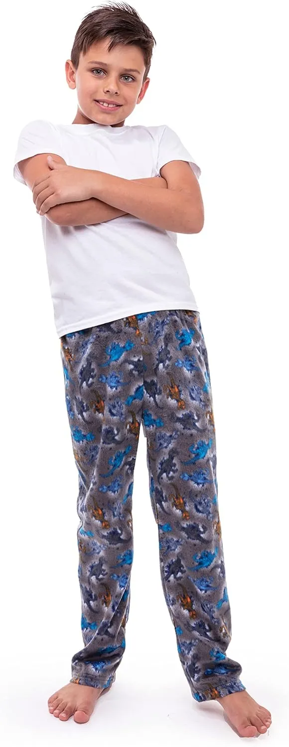 Sleep On It Boys Pajama Pants 3-Pack Soft Lightweight Sleepwear Bottoms with Elastic Waist Kids Lounge Pants for Boys