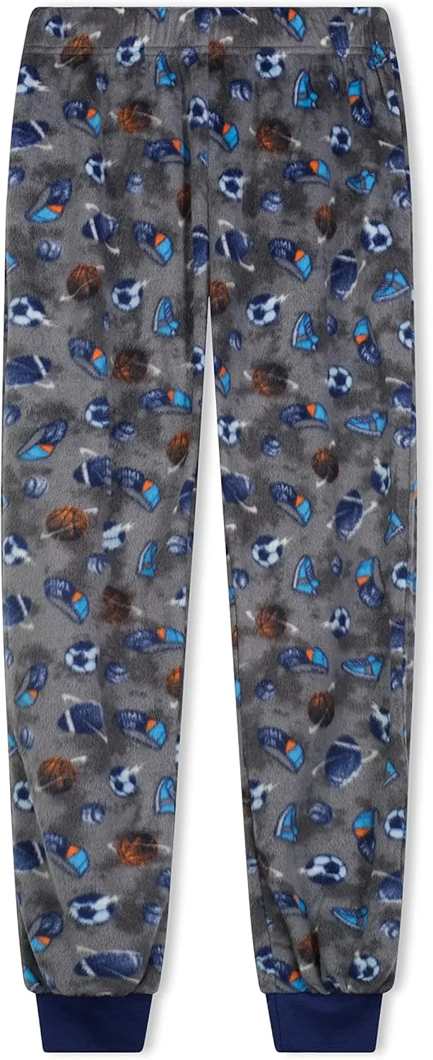 Sleep On It Boys Pajama Pants 3-Pack Soft Lightweight Sleepwear Bottoms with Elastic Waist Kids Lounge Pants for Boys
