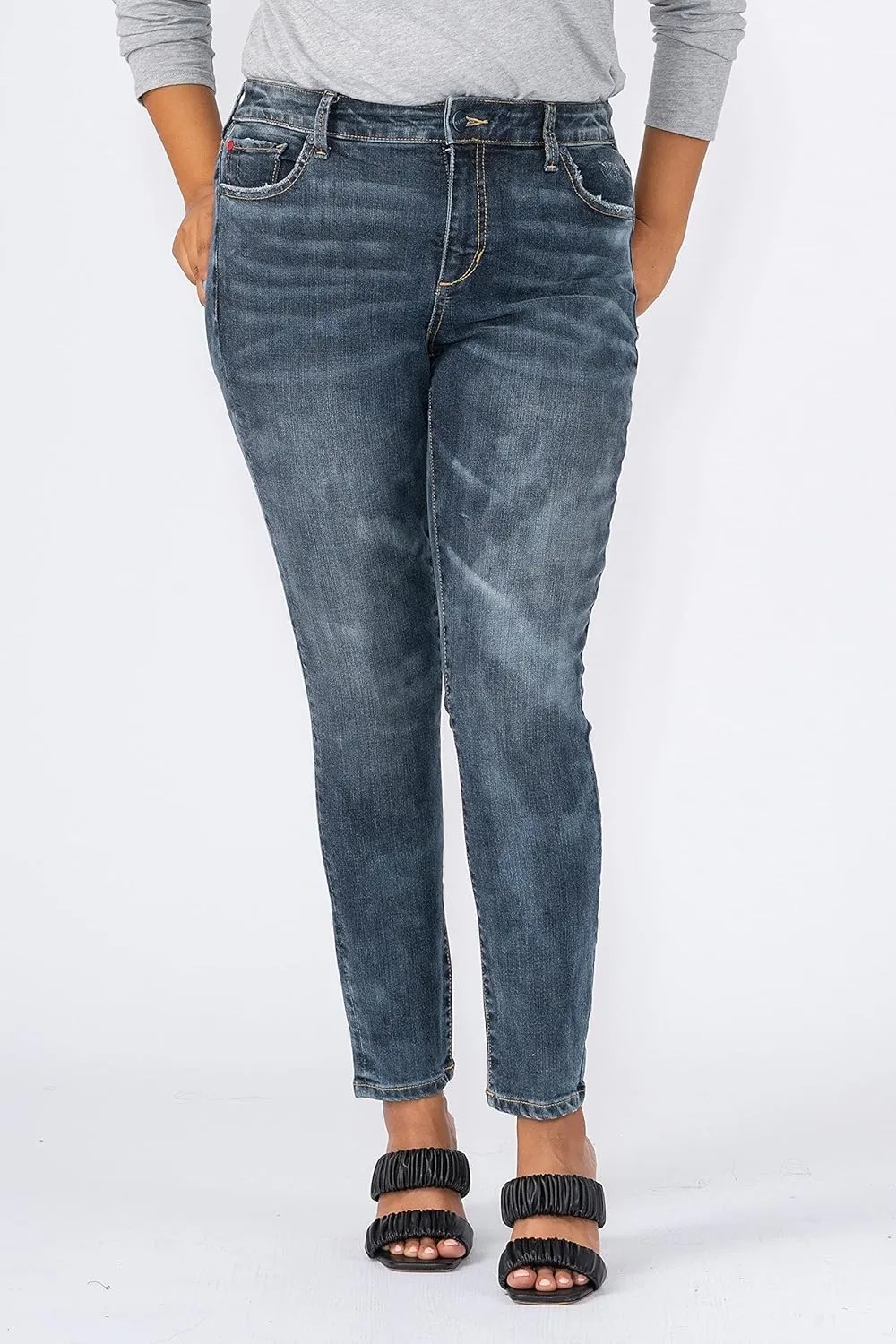 Slink - Premium Women's Plus Size Stretch High Rise Skinny Jeans (Indigo)