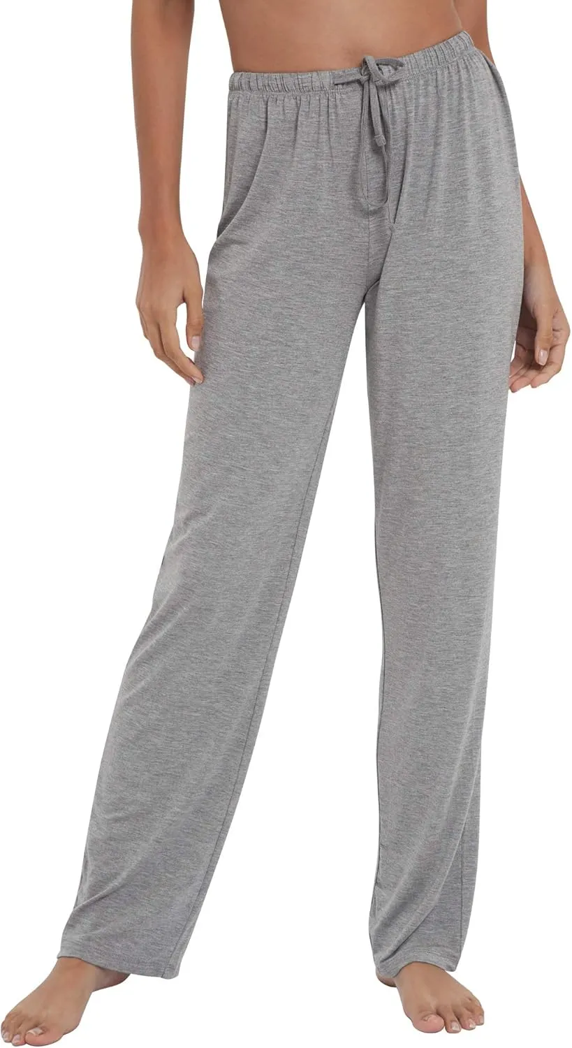 Soft Viscose Pajama Pants for Women, Comfy Lounge Sleep Pants Pj Bottoms Drawstring Sleepwear