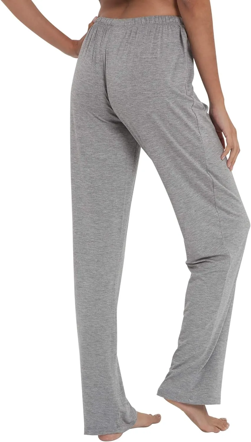 Soft Viscose Pajama Pants for Women, Comfy Lounge Sleep Pants Pj Bottoms Drawstring Sleepwear