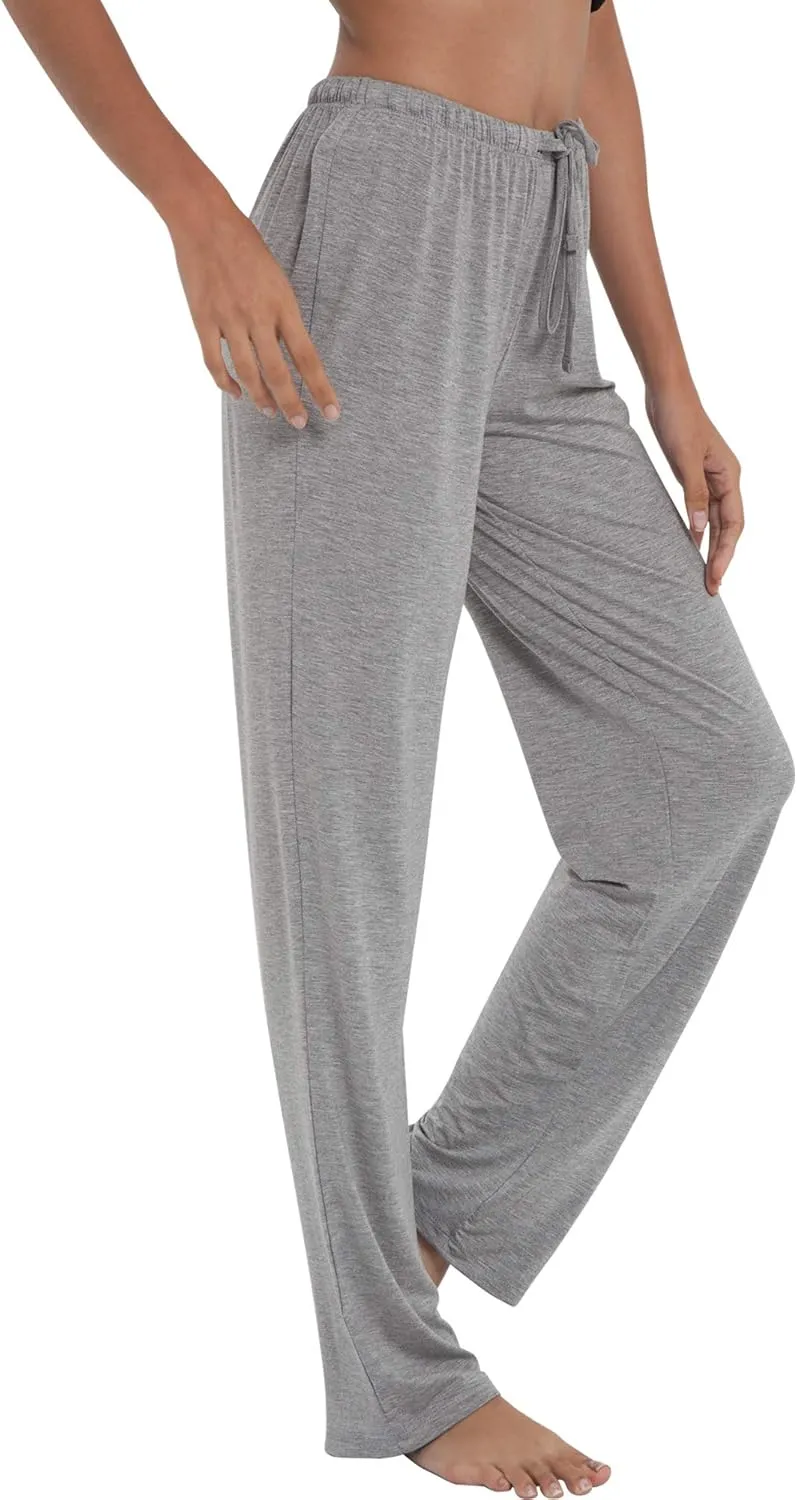 Soft Viscose Pajama Pants for Women, Comfy Lounge Sleep Pants Pj Bottoms Drawstring Sleepwear