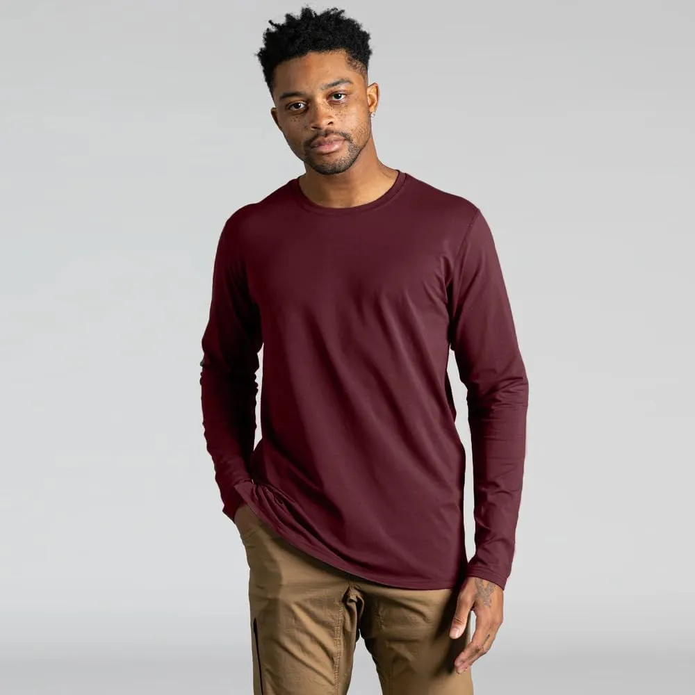 Split Hem Long Sleeve Men's Shirt