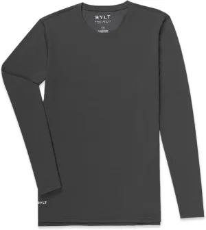 Split Hem Long Sleeve Men's Shirt