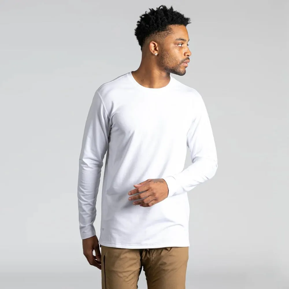 Split Hem Long Sleeve Men's Shirt