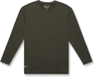 Split Hem Long Sleeve Men's Shirt