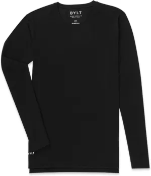 Split Hem Long Sleeve Men's Shirt