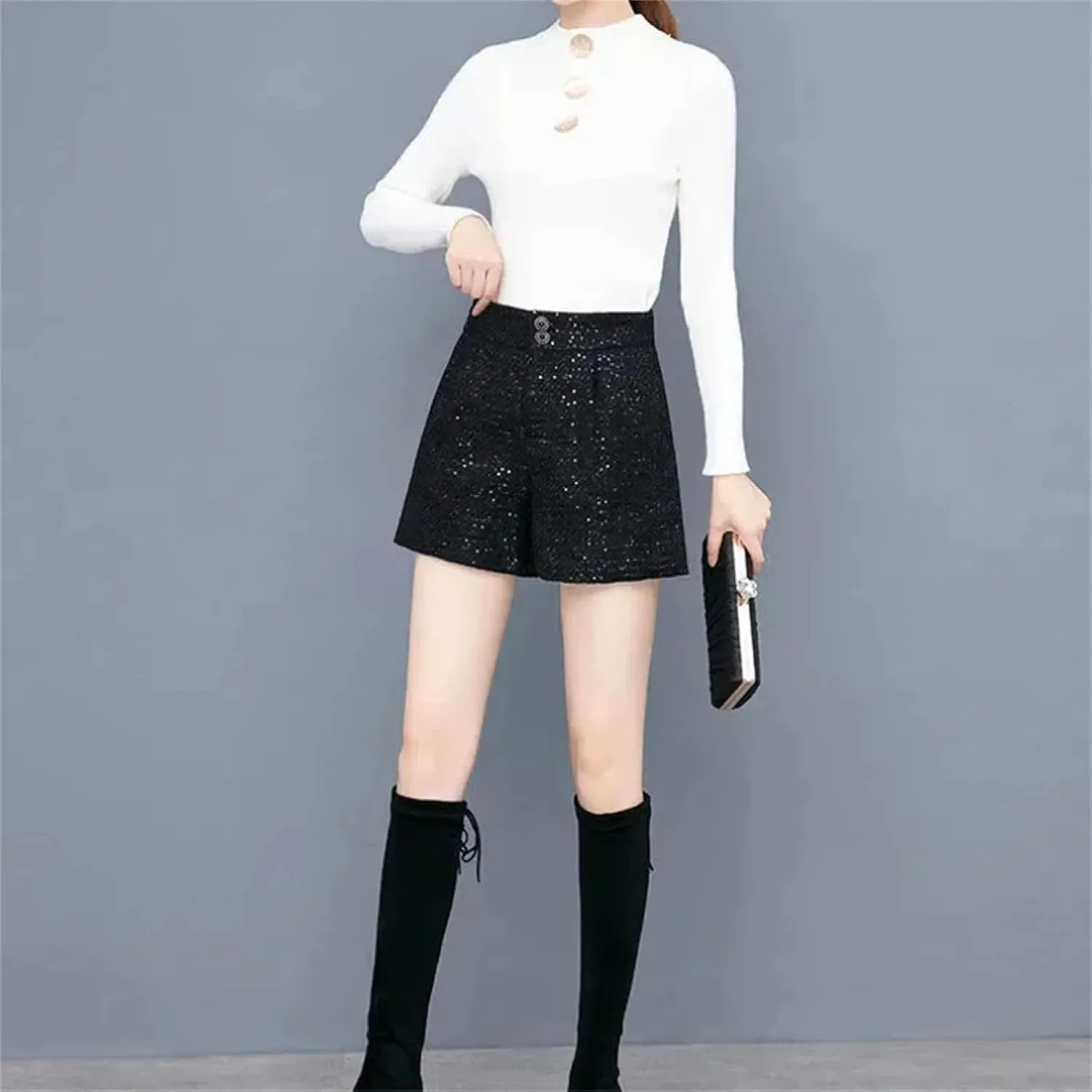 Spring Summer Light Blue Denim Shorts Women Low Waist Slim Fit Nightclub Casual