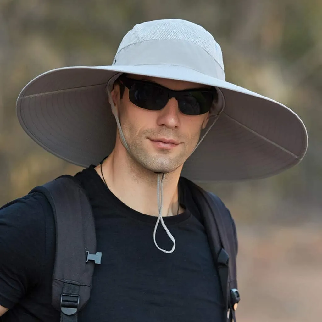 Sun Hats for Women Gardening Hat Wide Brim Ponytail Sun Protective Breathable Cotton Summer Hat