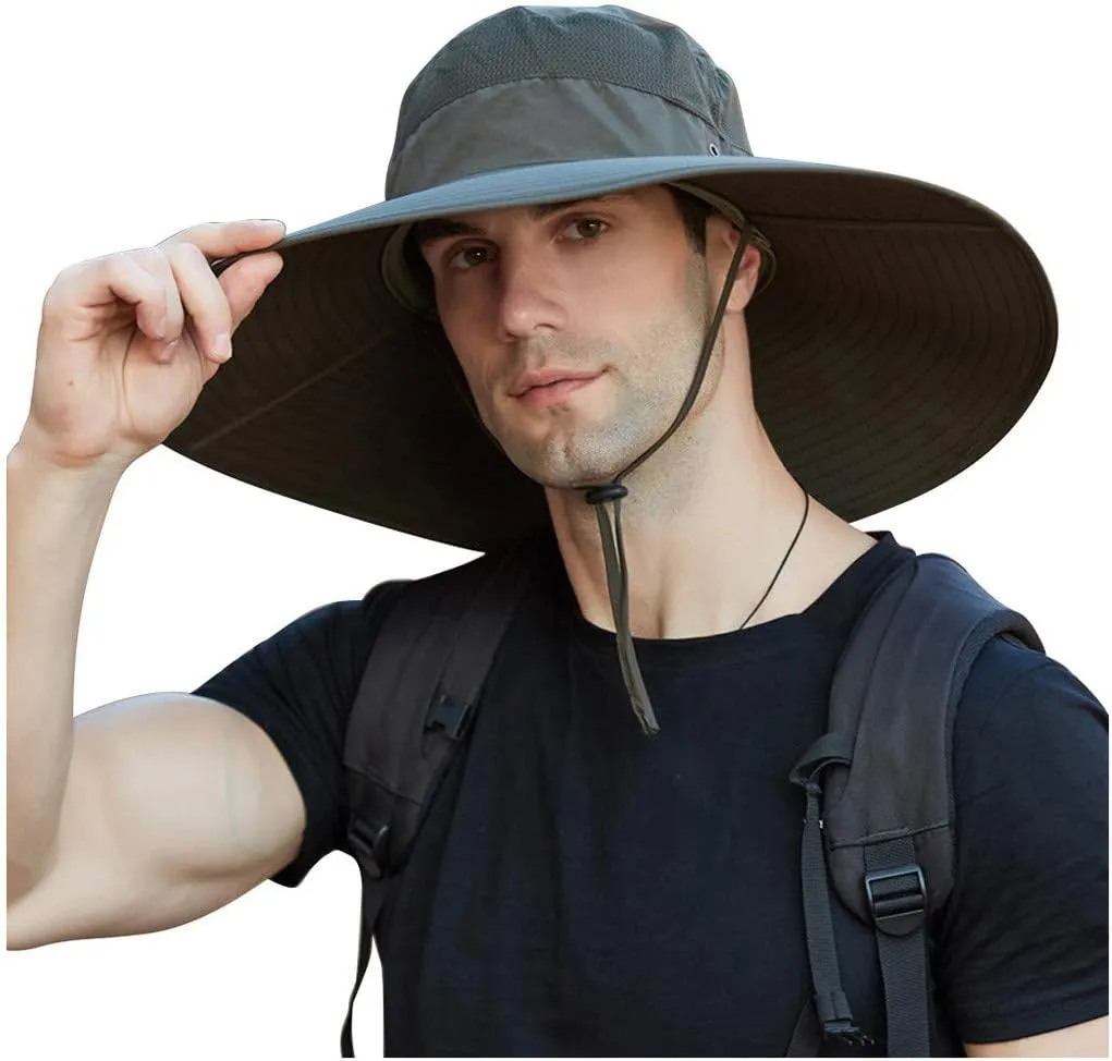 Sun Hats for Women Gardening Hat Wide Brim Ponytail Sun Protective Breathable Cotton Summer Hat