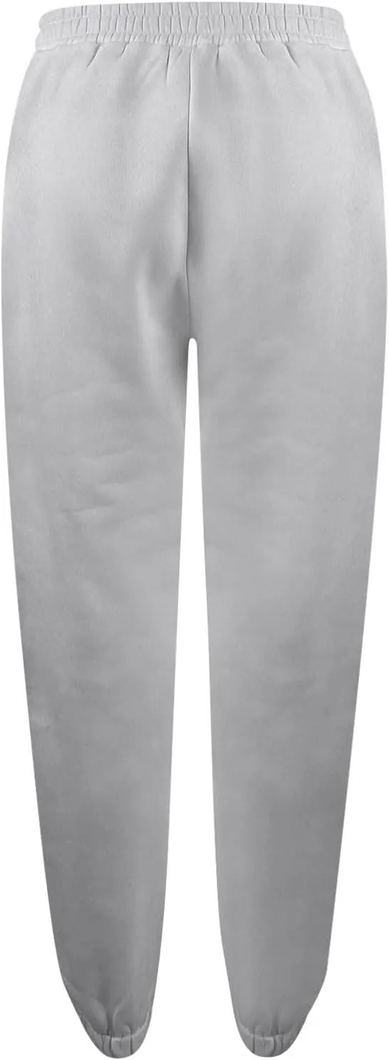 Sweatpants Women Baggy Crossover Waist Cotton Sweatpants Casual Joggers with Pockets Fleece Lined Cotton Joggers