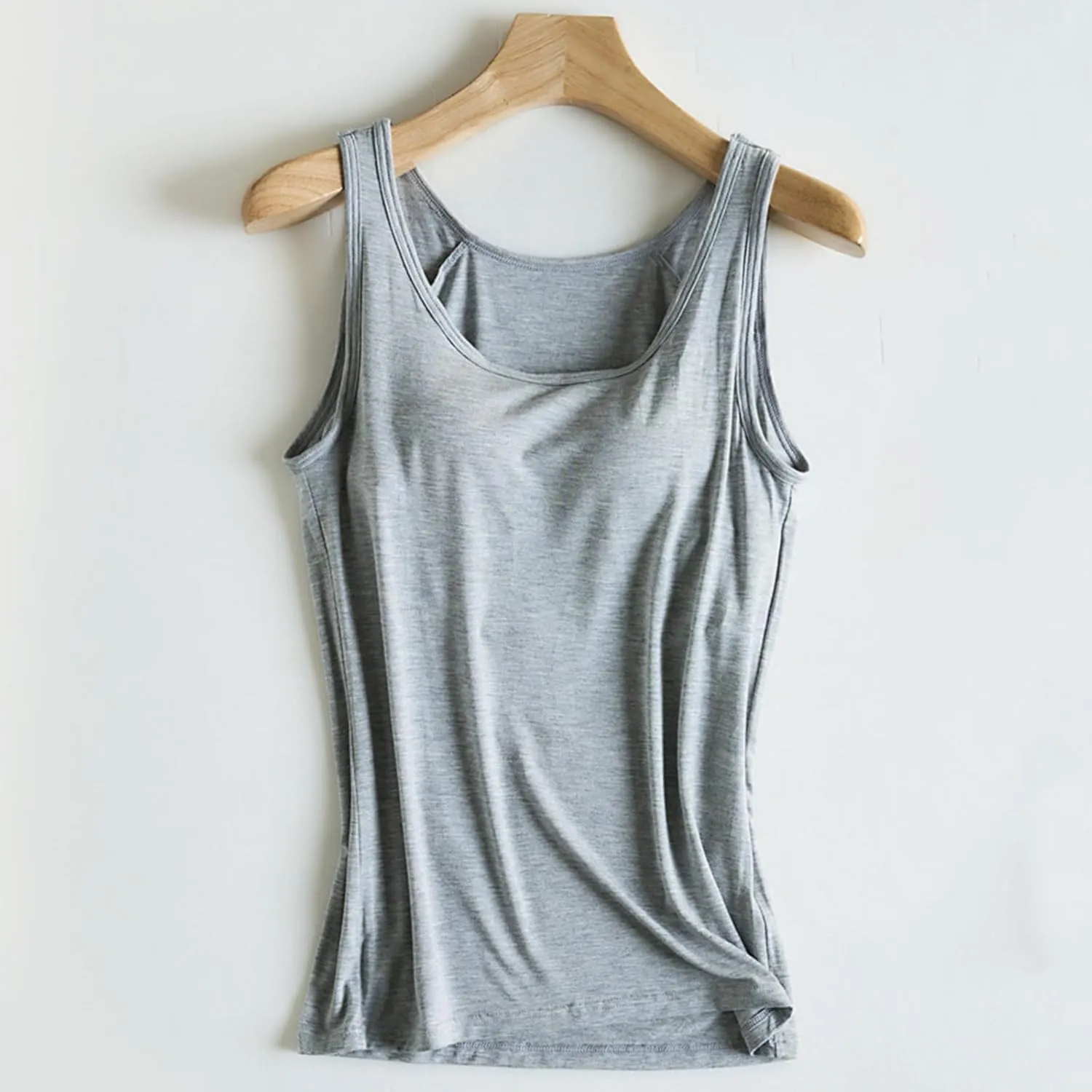 Tank Top with Built in Bra for Women Plus Size Spaghetti Strap Camisole Tops Sports Bras Yoga Shirts Workout Blouses