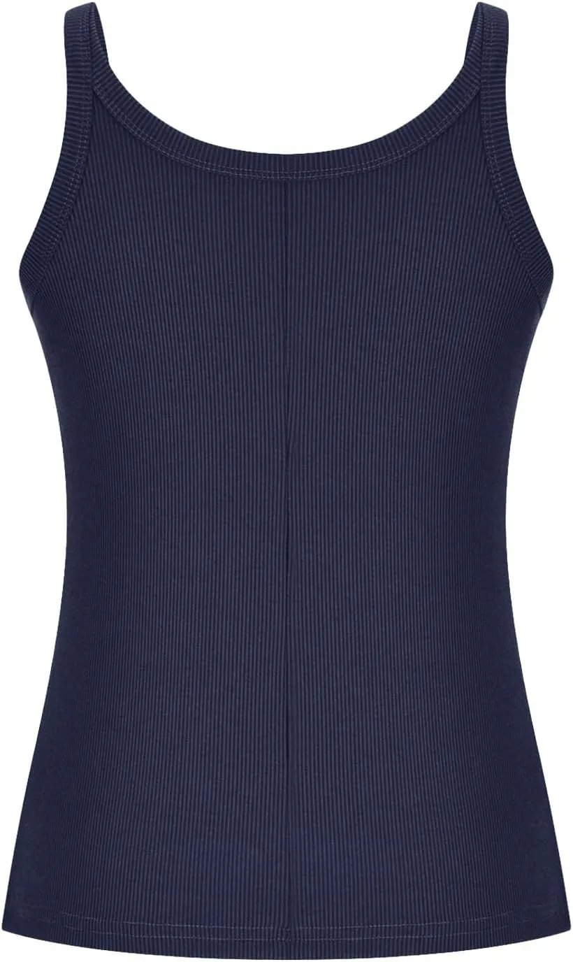 TARIENDY Tank Top for Women Plus Size Slim Fit Scoop Neck Tops Athletic Workout Casual Summer Plain Sleeveless Shirts