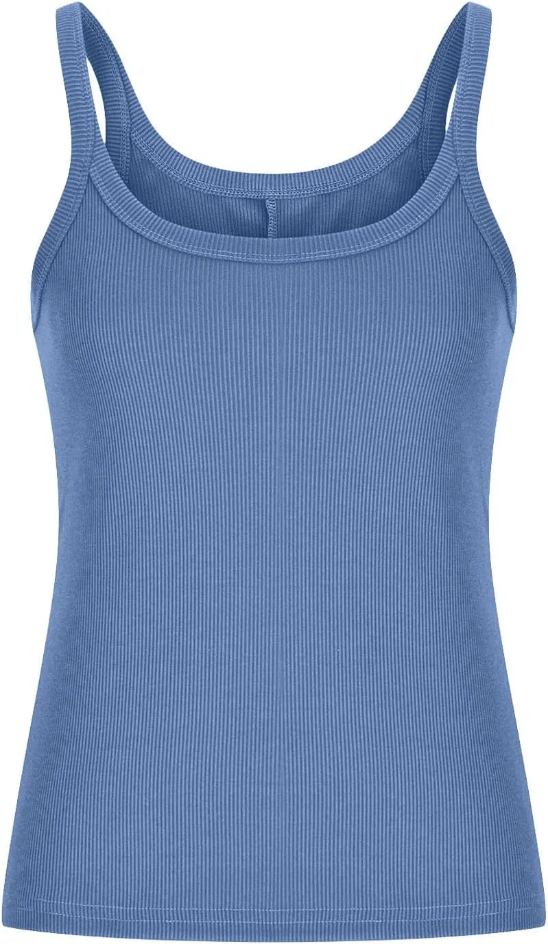 TARIENDY Tank Top for Women Plus Size Slim Fit Scoop Neck Tops Athletic Workout Casual Summer Plain Sleeveless Shirts