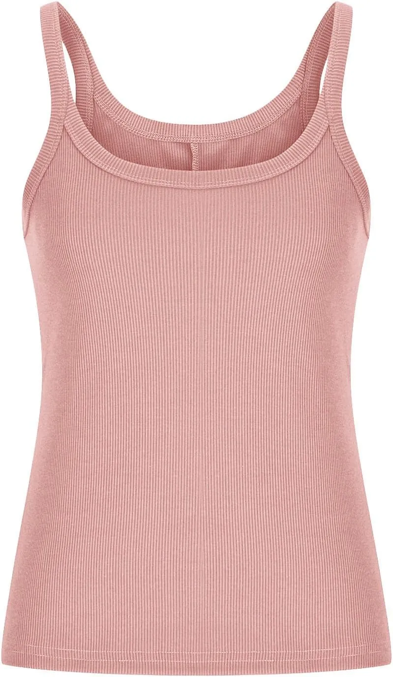 TARIENDY Tank Top for Women Plus Size Slim Fit Scoop Neck Tops Athletic Workout Casual Summer Plain Sleeveless Shirts