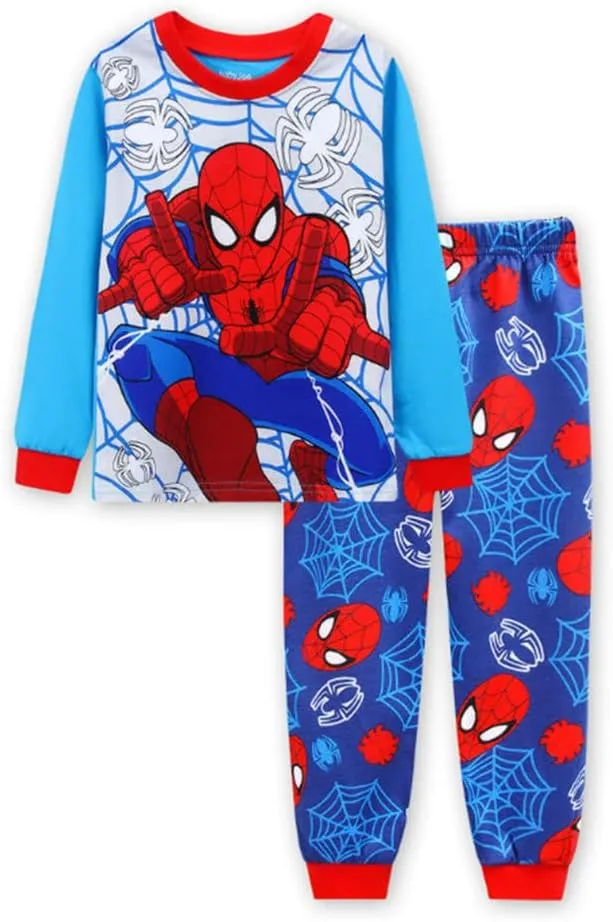 Toddler Boys Long Sleeve Rocket Dinosaur Pajamas Sets Pjs Cotton Sleepwear Infant Kids