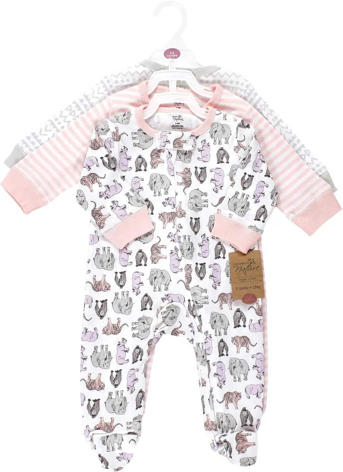 Touched by Nature Baby Girls' Organic Cotton Sleep and Play