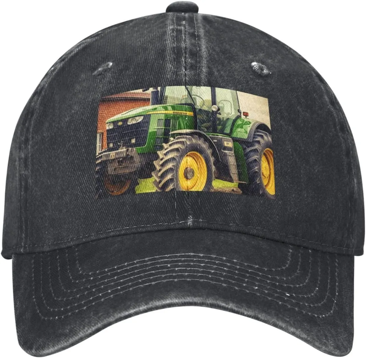 Tractor Theme Unisex Baseball Cap Breathable Cotton Trucker Hat Classic Denim Dad Hat Summer Sun Hat