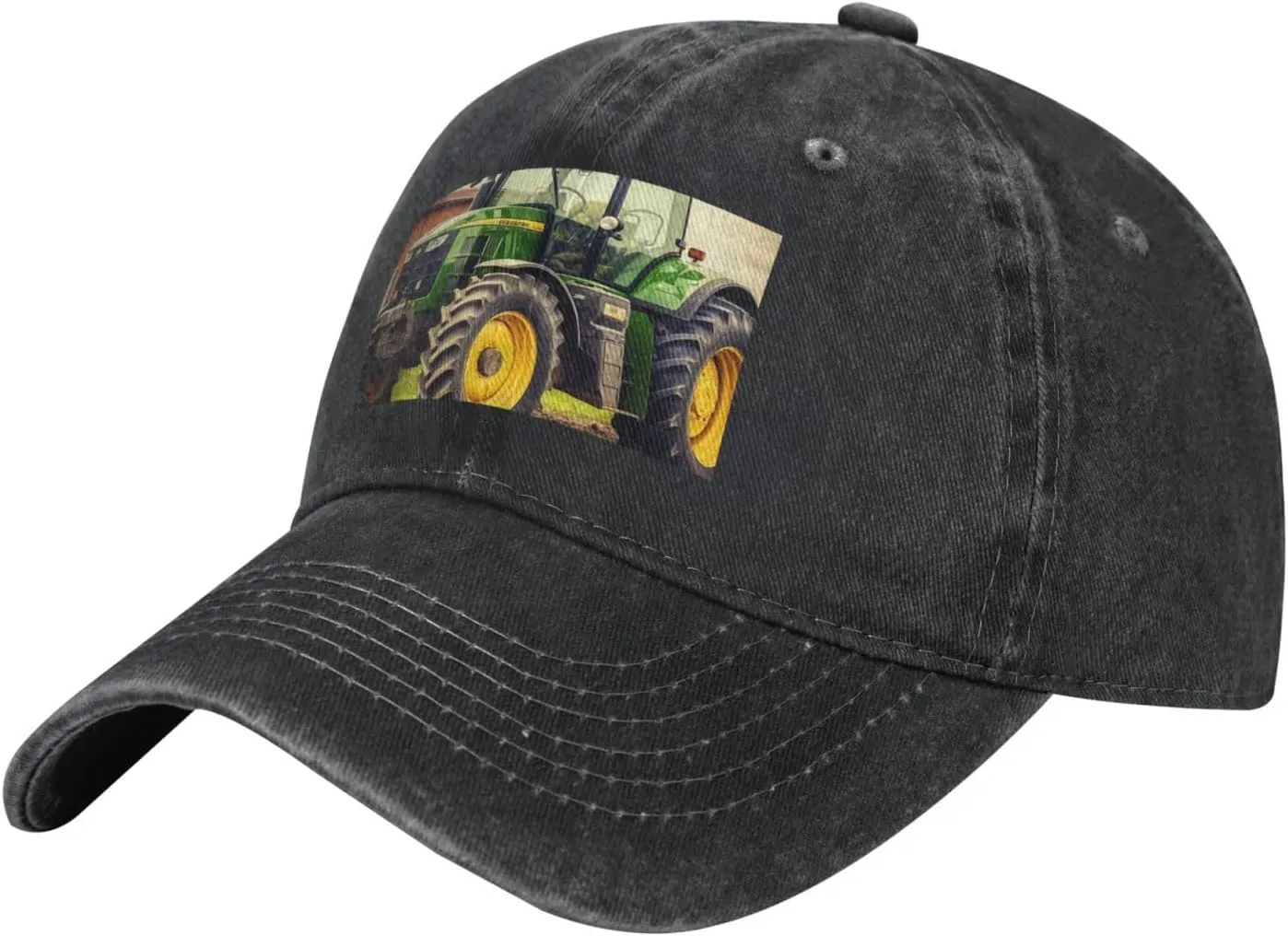 Tractor Theme Unisex Baseball Cap Breathable Cotton Trucker Hat Classic Denim Dad Hat Summer Sun Hat