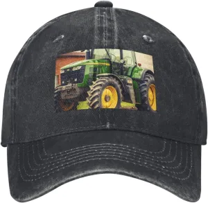 Tractor Theme Unisex Baseball Cap Breathable Cotton Trucker Hat Classic Denim Dad Hat Summer Sun Hat